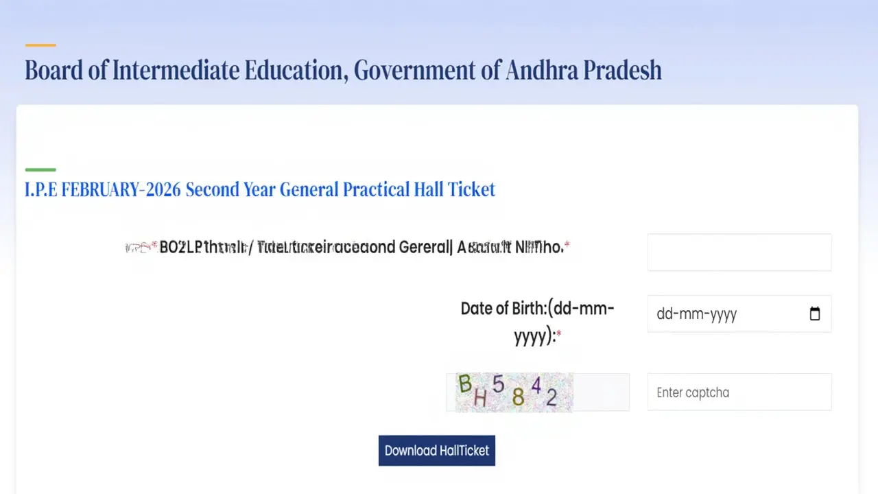 AP इंटरमीडिएट हॉल टिकट 2026 जारी: bie.ap.gov.in से ऐसे डाउनलोड करें एडमिट कार्ड